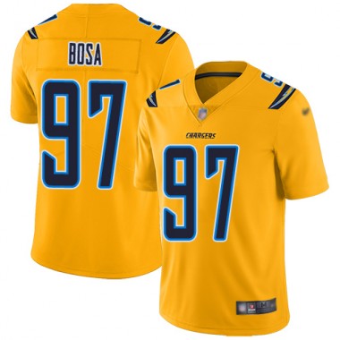 Los Angeles Chargers NFL Football Joey Bosa Gold Jersey Youth Limited  #97 Inverted Legend->youth nfl jersey->Youth Jersey